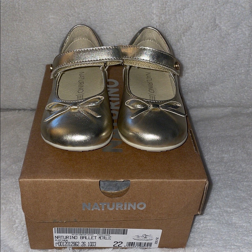 NWT Naturino Ballet Metallic in Platinum - Picture 8 of 16